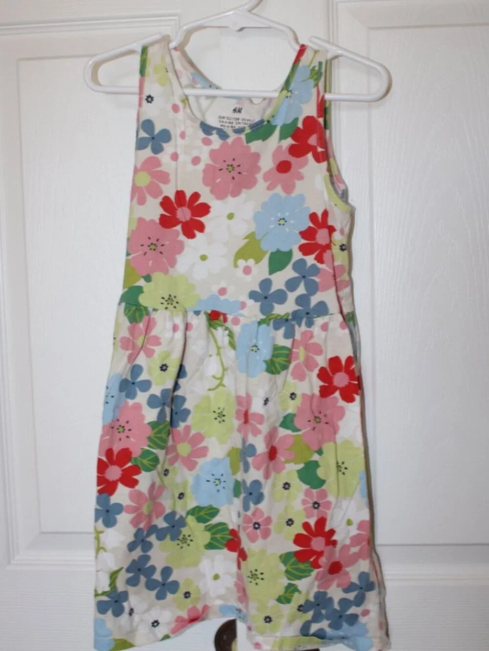 Girl's Size 6X/7 H&M 100% Cotton Floral Jersey Dress